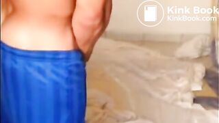 Hot guy shitting and pissing on plate