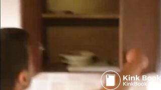 Hot guy shitting and pissing on plate