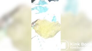 My submissive whore eating shit n jerkin it