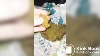 My submissive whore eating shit n jerkin it