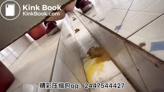 Beautiful women poop in the toilet