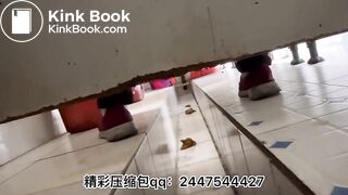Beautiful women poop in the toilet