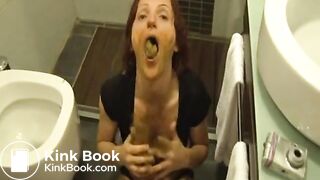 Italian slut enjoys male shit