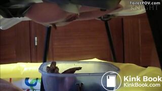 Pretty girls shit and piss on their toilet slave