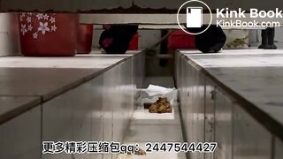 Sexy women defecate in toilets