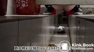 Sexy women defecate in toilets