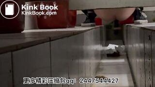 Sexy women defecate in toilets