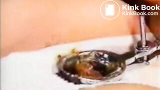 Shiting inside opened japanese Pussy