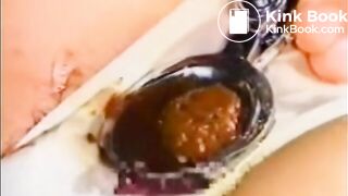 Shiting inside opened japanese Pussy