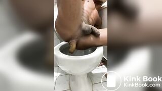 Fit Man Taking a Shit