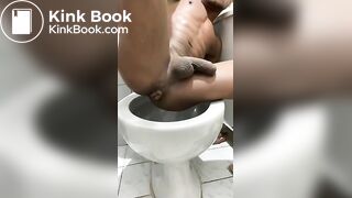 Fit Man Taking a Shit