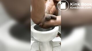 Fit Man Taking a Shit