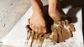 Very Messy Dog butt cake Nylons Feets play