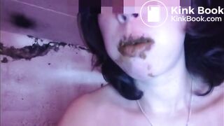 Eating loads of shit from a tramp