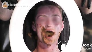 Young toilet eats daddy's shit