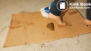 Milf try to crush bid dog shit