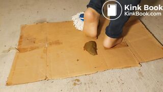 Milf try to crush bid dog shit