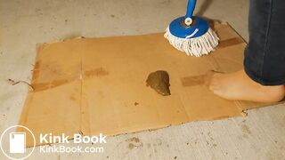 Milf try to crush bid dog shit