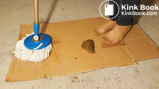 Milf try to crush bid dog shit