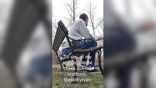 Shitting on a Bench by the Road