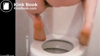 cute teen takes a shit