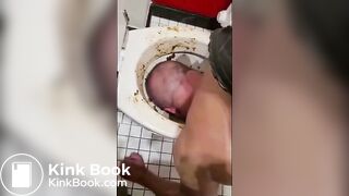 Alpha Makes Fag Lick Shitty Toilet
