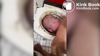 Alpha Makes Fag Lick Shitty Toilet