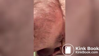 Shitting above the toilet and cumming