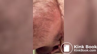 Shitting above the toilet and cumming