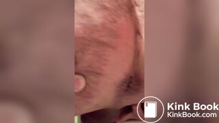 Shitting above the toilet and cumming
