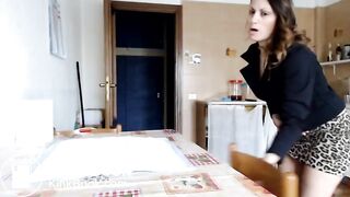 shitting and pissing on the kitchen table