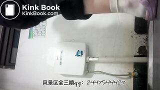 The girl excreted a lot in the toilet  06