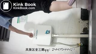 The girl excreted a lot in the toilet  06