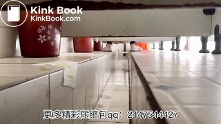 The girl excreted a lot in the toilet 003