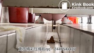 The girl excreted a lot in the toilet 003