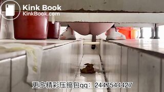 The girl excreted a lot in the toilet 003