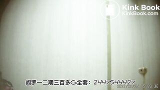 The girl excreted a lot in the toilet 003