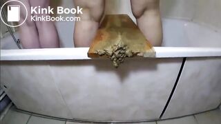 2 disgustingly fat sluts sit on shit