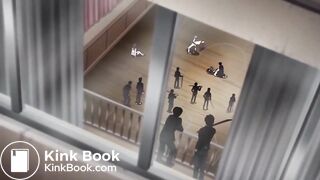 Anime human centipede makes man cum