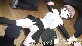 Anime human centipede makes man cum