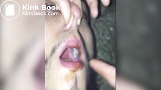 BROKE 19YO GARGLES ON SHIT FILLING HIS MOUTH