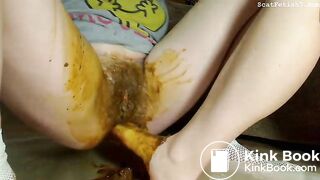 Foot in Pussy with Shit