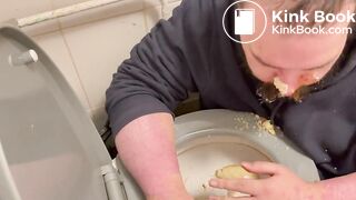 Worthless piggy eating cake