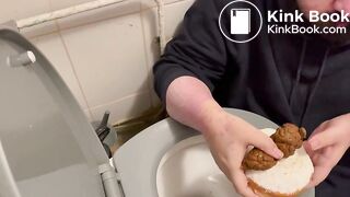 Worthless piggy eating cake