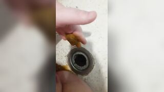 Teen rubs shit in pussy for the first time