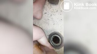 Teen rubs shit in pussy for the first time