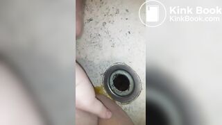 Teen rubs shit in pussy for the first time