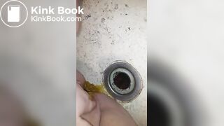 Teen rubs shit in pussy for the first time