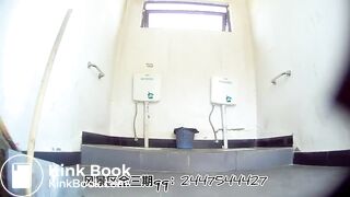 The girl excreted a lot in the toilet  06