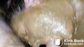 Fat Pig Sucks Shitty Cock